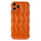 For iPhone 13 Pro Max Wave Texture Bright TPU Phone Case(Orange) - 1