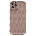 For iPhone 13 Pro Wave Texture Bright TPU Phone Case(Apricot) - 1