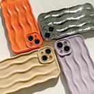 For iPhone 12 Pro Max Wave Texture Bright TPU Phone Case(Apricot) - 3