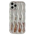For iPhone 12 Pro Max Wave Texture Bright TPU Phone Case(Silver) - 1