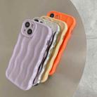 For iPhone 12 Pro Wave Texture Bright TPU Phone Case(Orange) - 4
