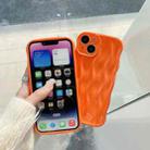 For iPhone 12 Pro Wave Texture Bright TPU Phone Case(Orange) - 6