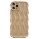 For iPhone 11 Pro Max Wave Texture Bright TPU Phone Case(Khaki) - 1
