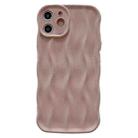 For iPhone 11 Wave Texture Bright TPU Phone Case(Apricot) - 1