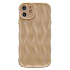 For iPhone 11 Wave Texture Bright TPU Phone Case(Khaki) - 1