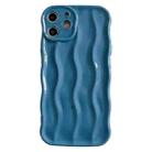 For iPhone 11 Wave Texture Bright TPU Phone Case(Sea Blue) - 1