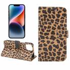 For iPhone 15 Plus Leopard Pattern Horizontal Flip Leather Phone Case(Yellow) - 1