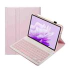 For Huawei MatePad Air 11.5 inch 2023 AH14 Lambskin Texture Ultra-thin Detachable Bluetooth Keyboard Leather Case(Pink) - 1