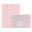 For Honor MagicPad 13 AH16-A TPU Ultra-thin Detachable Bluetooth Keyboard Tablet Leather Case with Touchpad(Pink) - 1