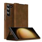 For Samsung Galaxy S23+ 5G Magnetic Napa Texture Leather Phone Case with Holder(Brown) - 1