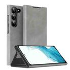 For Samsung Galaxy S22 5G Magnetic Napa Texture Leather Phone Case with Holder(Grey) - 1