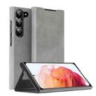 For Samsung Galaxy S21 5G Magnetic Napa Texture Leather Phone Case with Holder(Grey) - 1