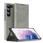 For Samsung Galaxy S21+ 5G Magnetic Napa Texture Leather Phone Case with Holder(Grey) - 1