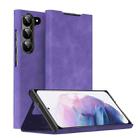 For Samsung Galaxy S21+ 5G Magnetic Napa Texture Leather Phone Case with Holder(Purple) - 1