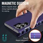 For Samsung Galaxy S21 Ultra 5G Magnetic Napa Texture Leather Phone Case with Holder(Purple) - 7