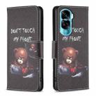 For Honor 90 Lite/X50i Colored Drawing Pattern Leather Phone Case(Bear) - 1