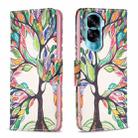 For Honor 90 Lite/X50i Colored Drawing Pattern Leather Phone Case(Tree Life) - 1