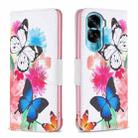 For Honor 90 Lite/X50i Colored Drawing Pattern Leather Phone Case(Butterflies) - 1