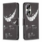 For Honor 90 Pro Colored Drawing Pattern Leather Phone Case(Smirk) - 1