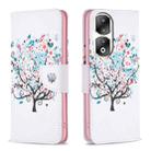 For Honor 90 Pro Colored Drawing Pattern Leather Phone Case(Tree) - 1