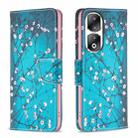 For Honor 90 Pro Colored Drawing Pattern Leather Phone Case(Plum Blossom) - 1