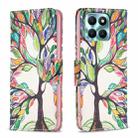 For Honor X6a Colored Drawing Pattern Leather Phone Case(Tree Life) - 1