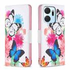For Honor X7a Colored Drawing Pattern Leather Phone Case(Butterflies) - 1
