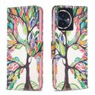 For Honor 100 Colored Drawing Pattern Leather Phone Case(Tree Life) - 1