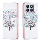 For Honor X8b Colored Drawing Pattern Leather Phone Case(Tree) - 1
