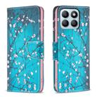 For Honor X8b Colored Drawing Pattern Leather Phone Case(Plum Blossom) - 1