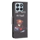 For Honor X8b Colored Drawing Pattern Leather Phone Case(Bear) - 3