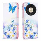 For Honor X9b/Magic6 Lite 5G Colored Drawing Pattern Leather Phone Case(Butterfly Love) - 1
