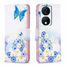 For Honor X7b Colored Drawing Pattern Leather Phone Case(Butterfly Love) - 1