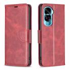 For Honor 90 Lite/X50i Lambskin Texture Pure Color Flip Leather Phone Case(Red) - 1