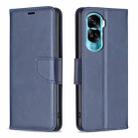 For Honor 90 Lite/X50i Lambskin Texture Pure Color Flip Leather Phone Case(Blue) - 1