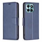 For Honor X6a Lambskin Texture Pure Color Flip Leather Phone Case(Blue) - 1