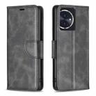 For Honor 100 Lambskin Texture Pure Color Flip Leather Phone Case(Black) - 1