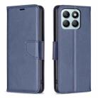 For Honor X8b Lambskin Texture Pure Color Flip Leather Phone Case(Blue) - 1