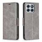 For Honor X8b Lambskin Texture Pure Color Flip Leather Phone Case(Grey) - 1