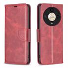 For Honor X9b/Magic6 Lite 5G Lambskin Texture Pure Color Flip Leather Phone Case(Red) - 1