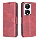 For Honor X7b Lambskin Texture Pure Color Flip Leather Phone Case(Red) - 1