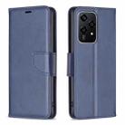 For Honor 200 Lite Global Lambskin Texture Pure Color Flip Leather Phone Case(Blue) - 1