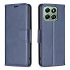 For Honor X6b Lambskin Texture Pure Color Flip Leather Phone Case(Blue) - 1