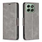 For Honor X6b Lambskin Texture Pure Color Flip Leather Phone Case(Grey) - 1