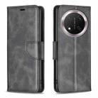 For Honor X9c 5G Global Lambskin Texture Pure Color Flip Leather Phone Case(Black) - 1