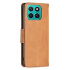 For Honor X8c 4G Lambskin Texture Pure Color Flip Leather Phone Case(Yellow) - 3