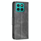 For Honor X8c 4G Lambskin Texture Pure Color Flip Leather Phone Case(Black) - 3