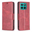 For Honor X8c 4G Lambskin Texture Pure Color Flip Leather Phone Case(Red) - 1