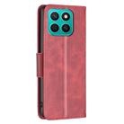 For Honor X8c 4G Lambskin Texture Pure Color Flip Leather Phone Case(Red) - 3