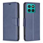 For Honor X8c 4G Lambskin Texture Pure Color Flip Leather Phone Case(Blue) - 1